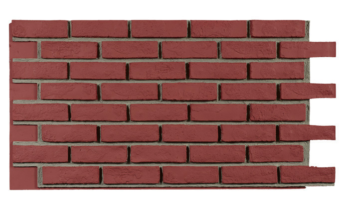 Tumbled Select Brick Interlock - Red Gray Grout